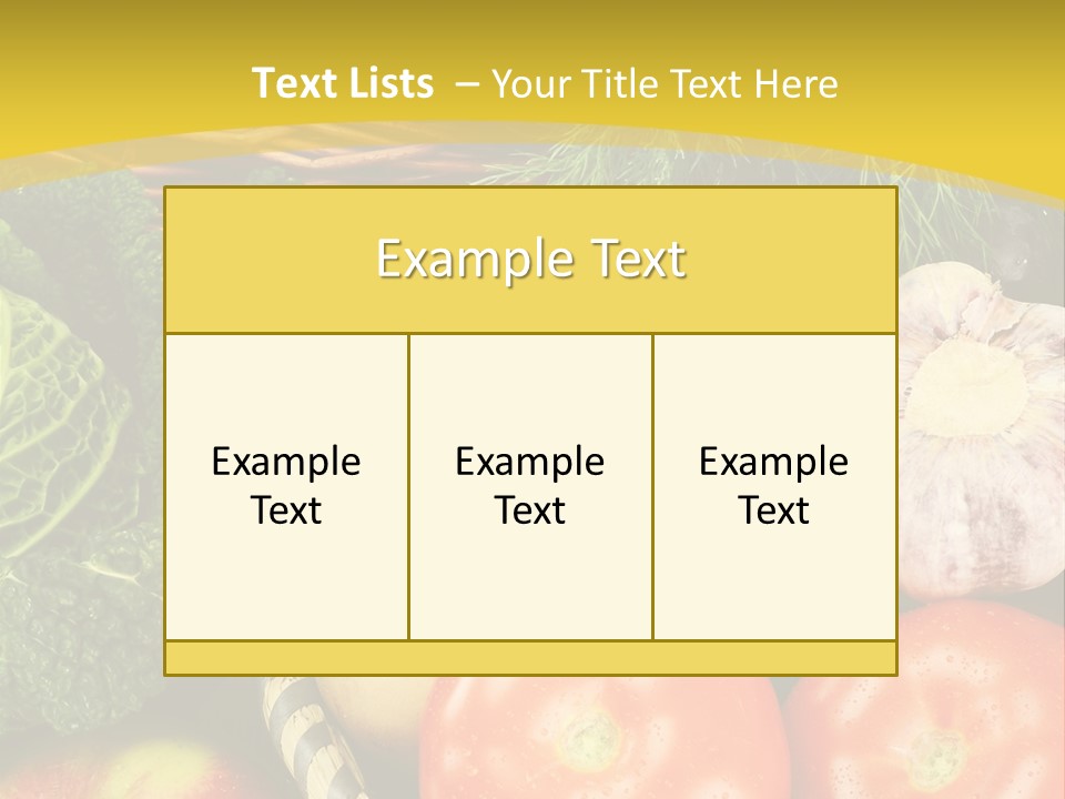Vitamin Meal Cabbage PowerPoint Template