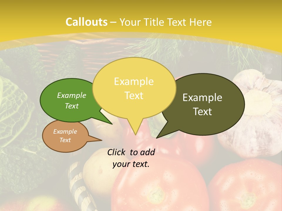 Vitamin Meal Cabbage PowerPoint Template