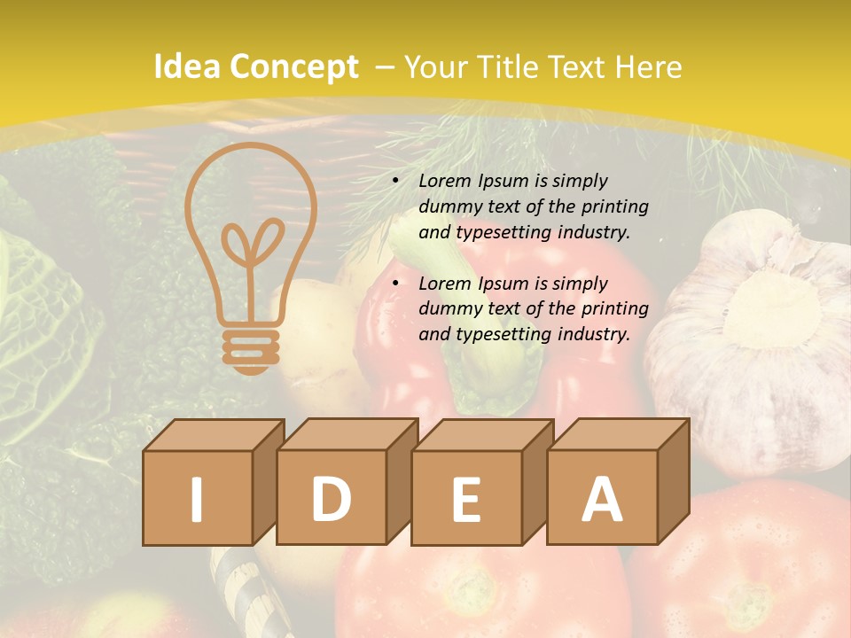 Vitamin Meal Cabbage PowerPoint Template