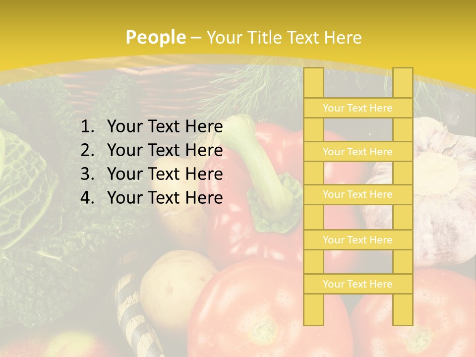 Vitamin Meal Cabbage PowerPoint Template