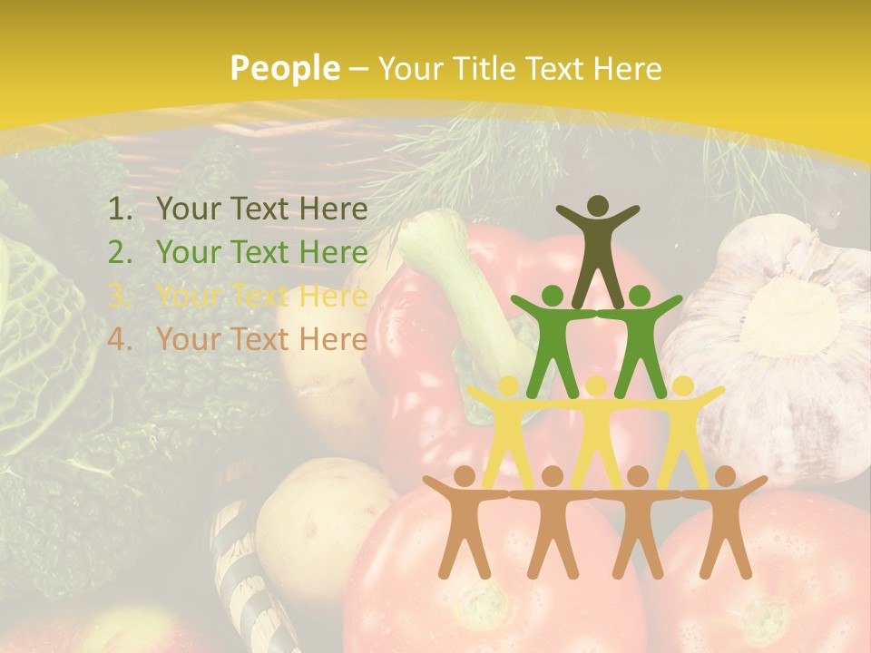 Vitamin Meal Cabbage PowerPoint Template