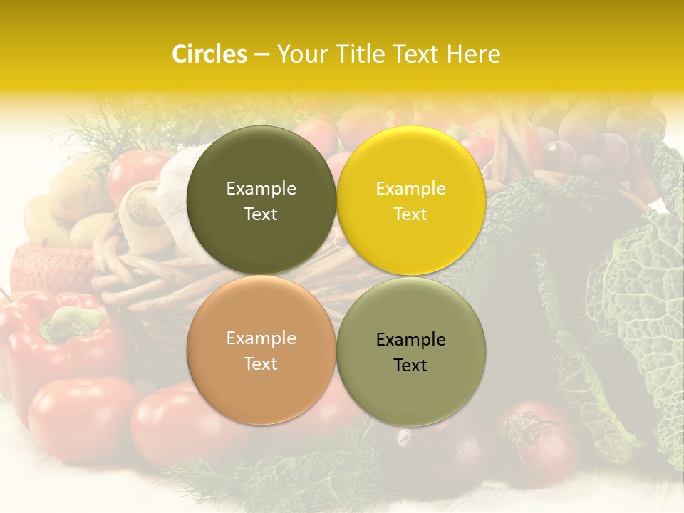 Basket Diet Fresh PowerPoint Template