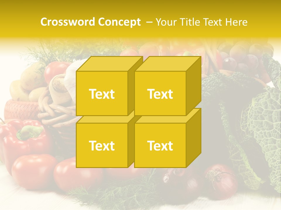 Basket Diet Fresh PowerPoint Template