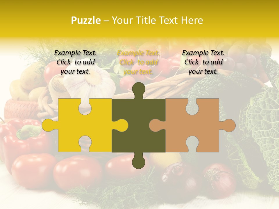 Basket Diet Fresh PowerPoint Template