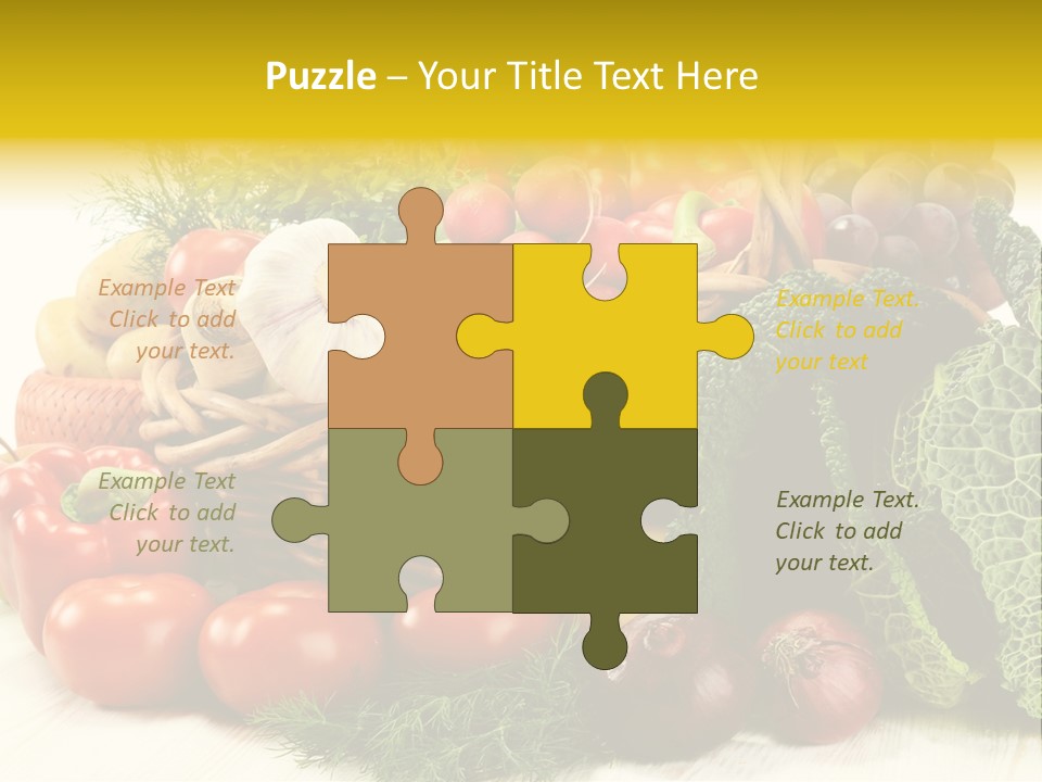 Basket Diet Fresh PowerPoint Template