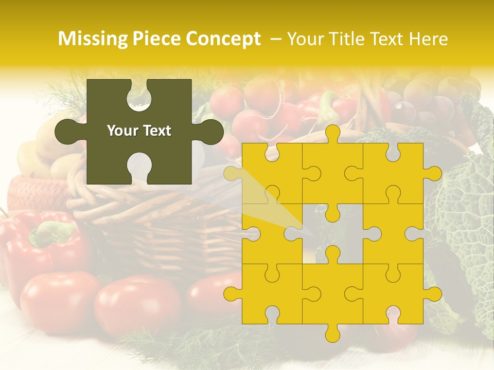 Basket Diet Fresh PowerPoint Template