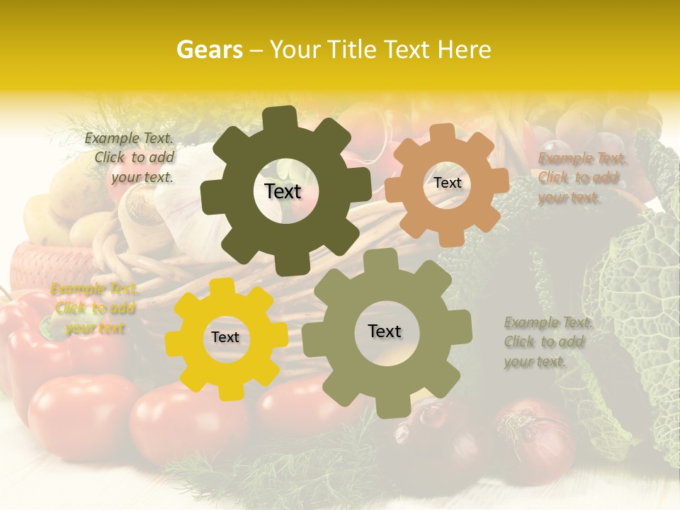 Basket Diet Fresh PowerPoint Template