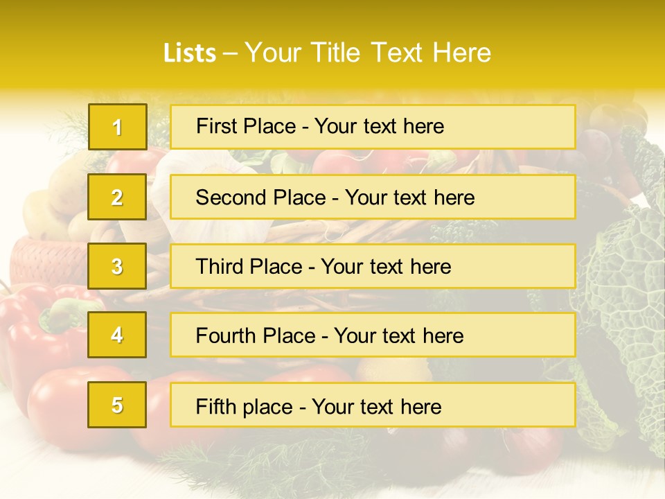 Basket Diet Fresh PowerPoint Template