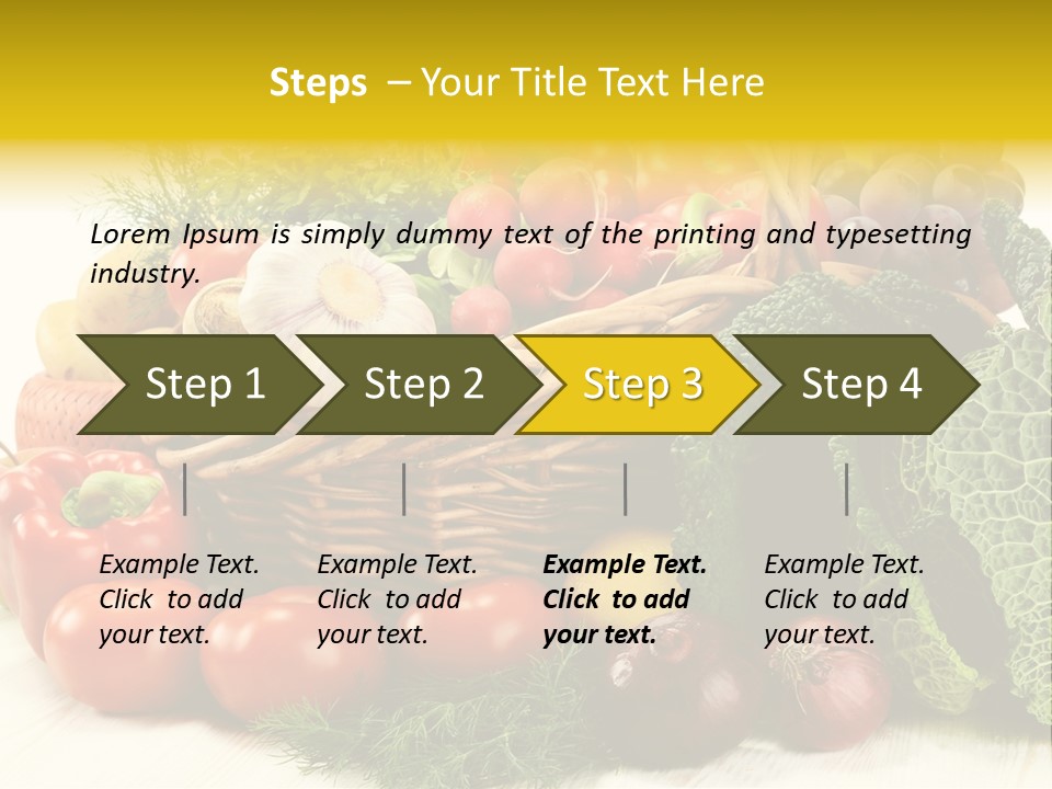 Basket Diet Fresh PowerPoint Template