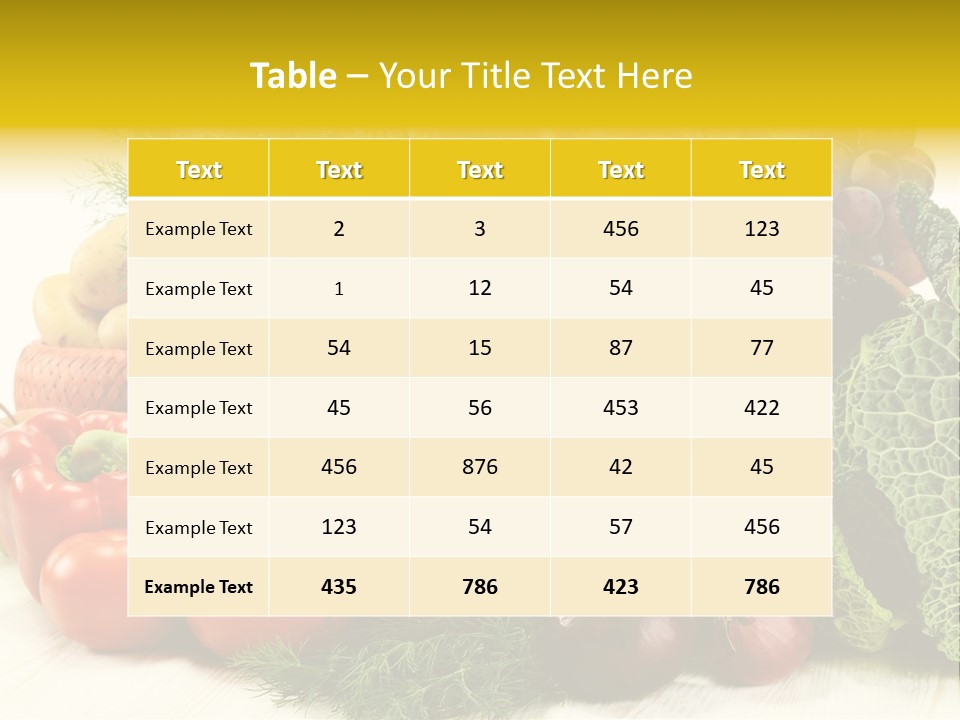 Basket Diet Fresh PowerPoint Template