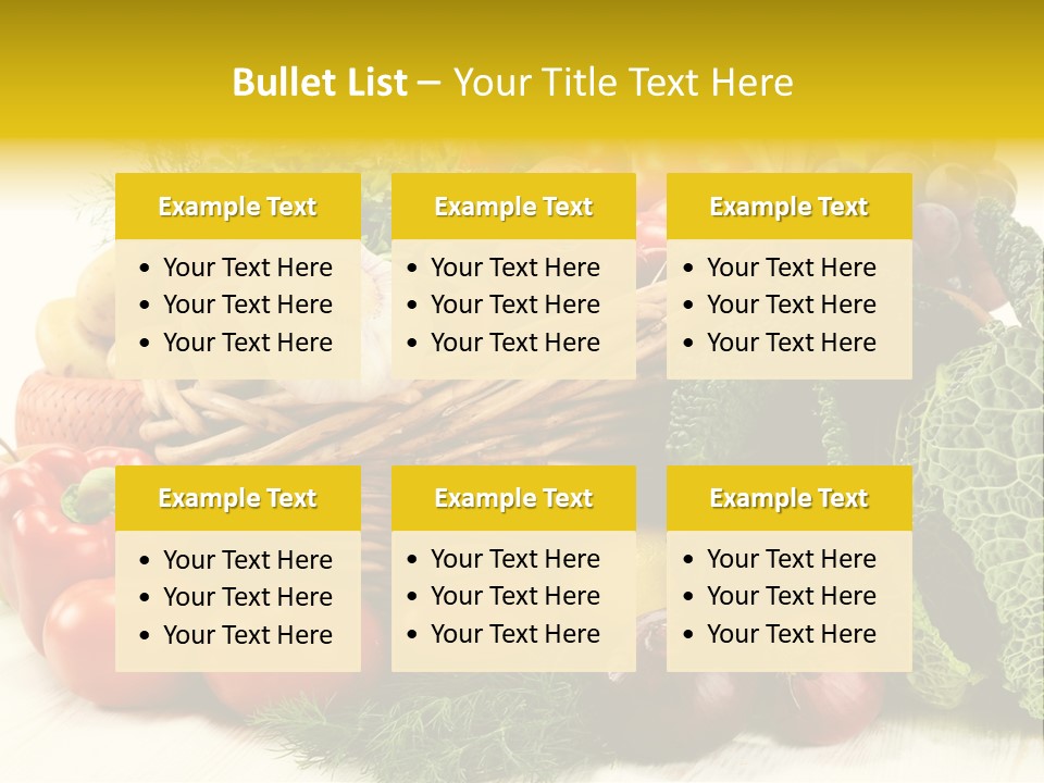Basket Diet Fresh PowerPoint Template