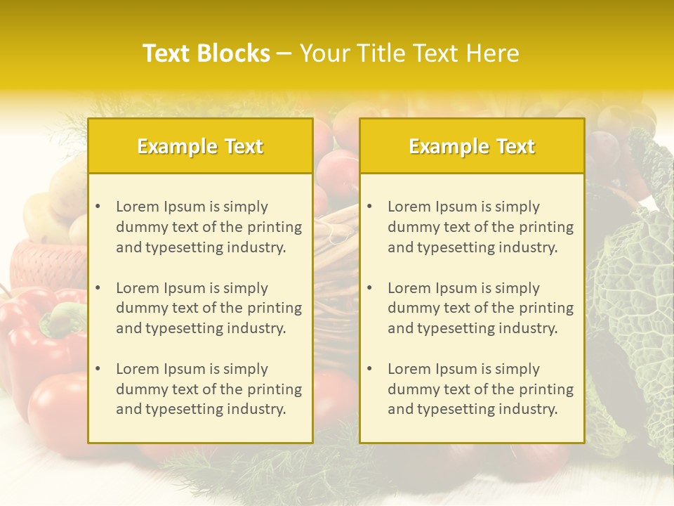 Basket Diet Fresh PowerPoint Template
