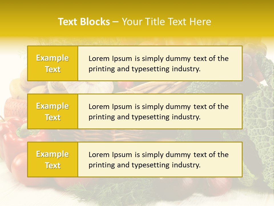 Basket Diet Fresh PowerPoint Template