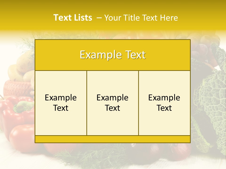 Basket Diet Fresh PowerPoint Template