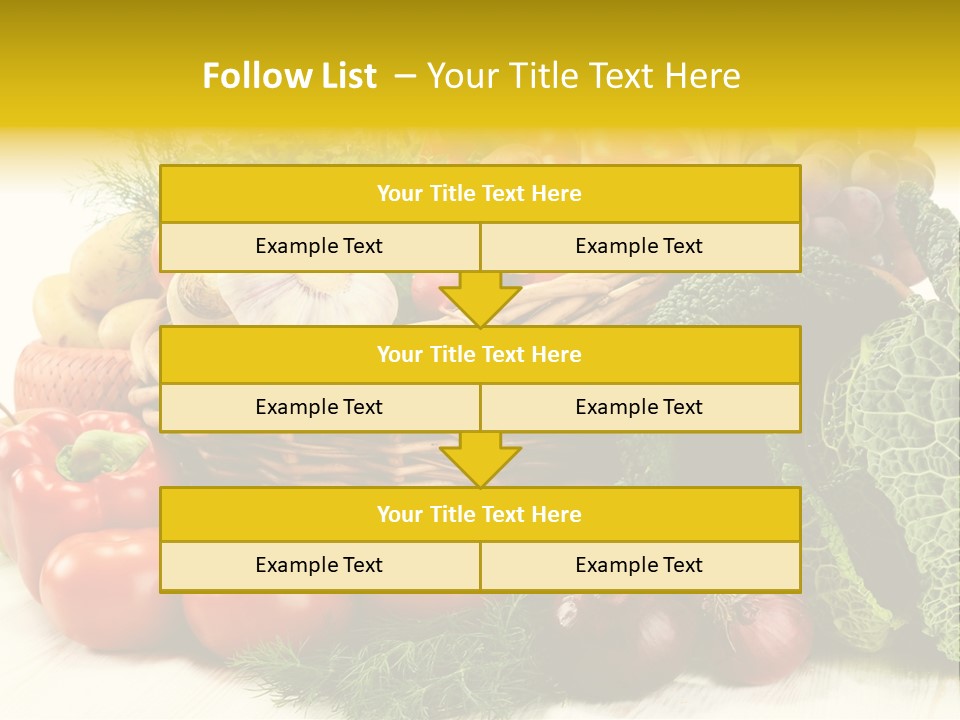 Basket Diet Fresh PowerPoint Template