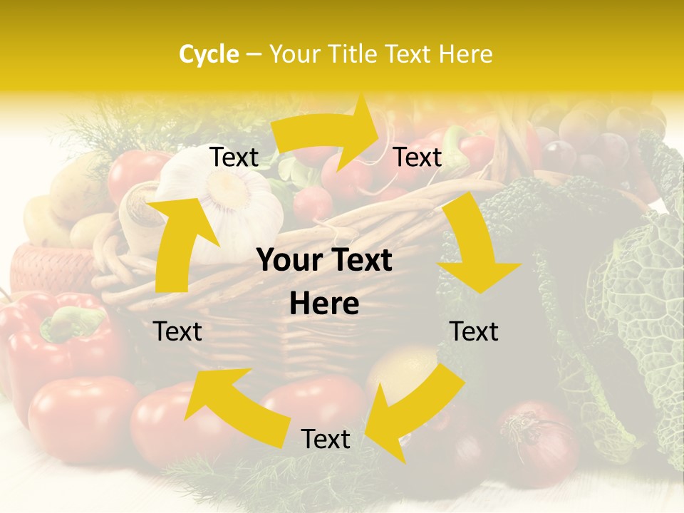 Basket Diet Fresh PowerPoint Template