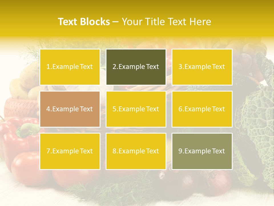 Basket Diet Fresh PowerPoint Template