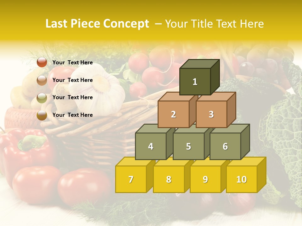 Basket Diet Fresh PowerPoint Template