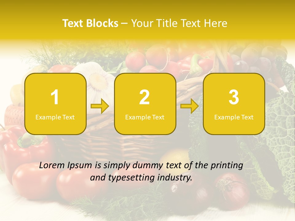 Basket Diet Fresh PowerPoint Template