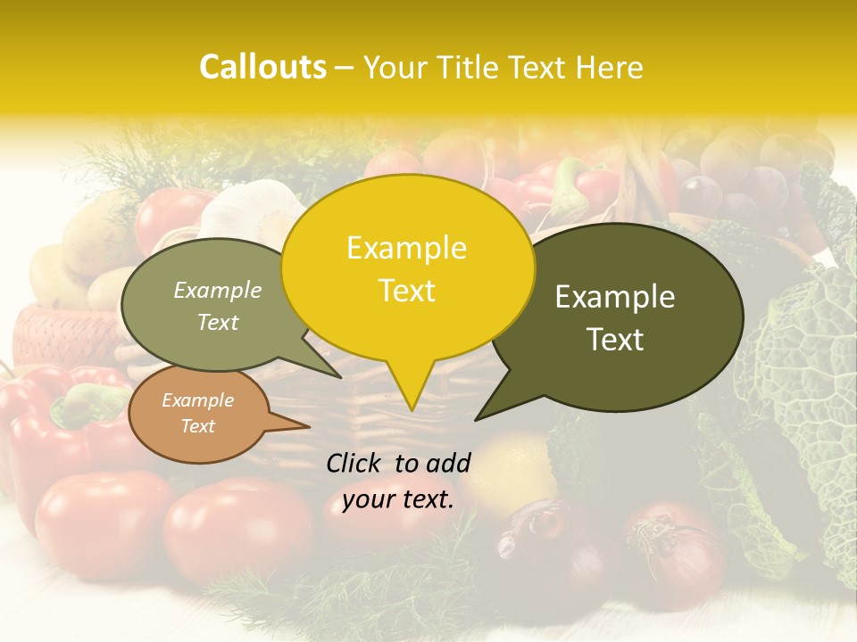 Basket Diet Fresh PowerPoint Template