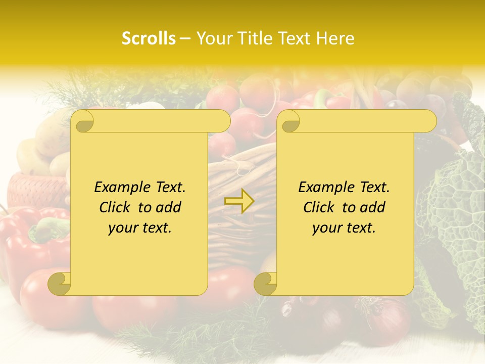 Basket Diet Fresh PowerPoint Template