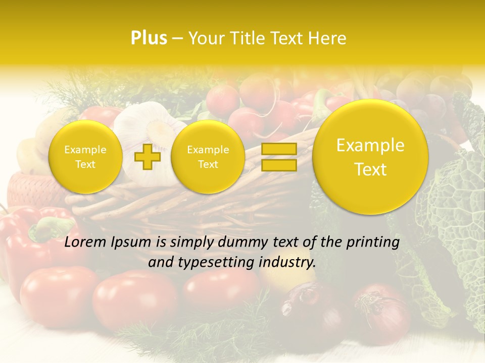 Basket Diet Fresh PowerPoint Template