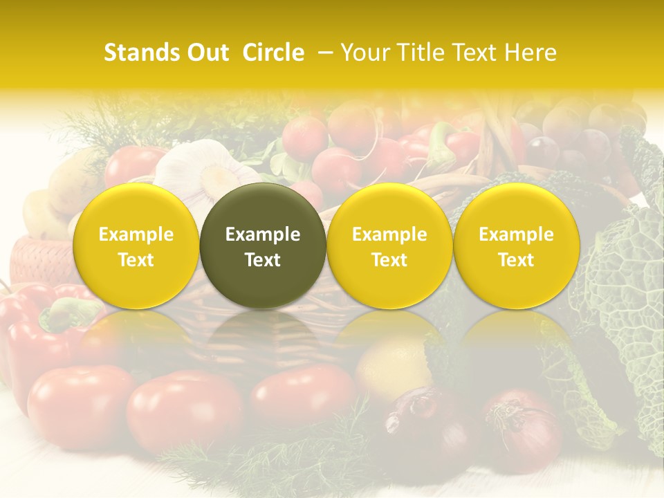 Basket Diet Fresh PowerPoint Template