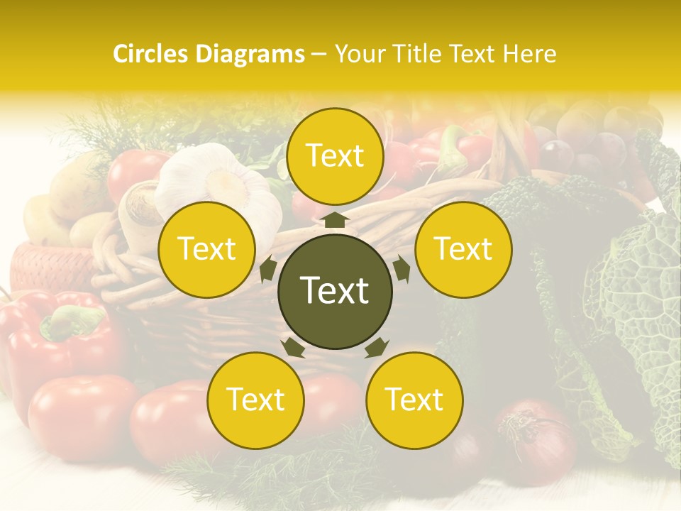 Basket Diet Fresh PowerPoint Template