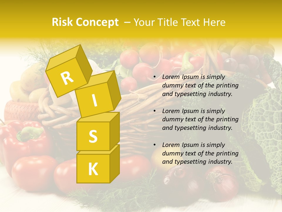 Basket Diet Fresh PowerPoint Template