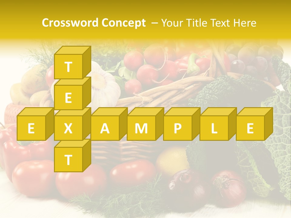 Basket Diet Fresh PowerPoint Template