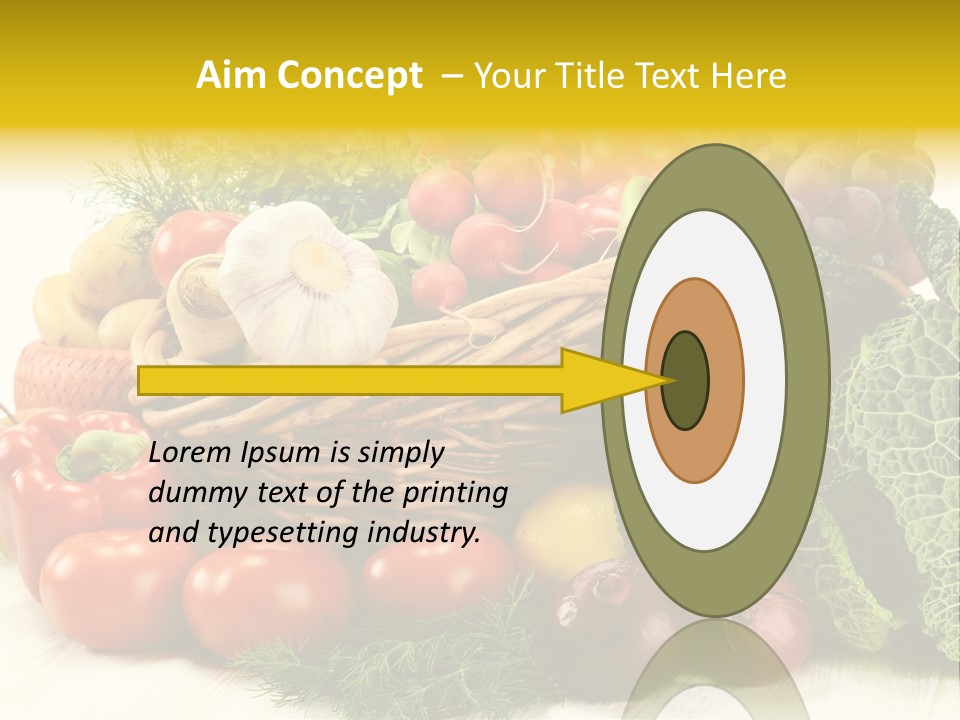 Basket Diet Fresh PowerPoint Template