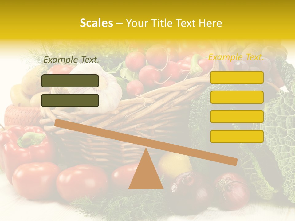 Basket Diet Fresh PowerPoint Template
