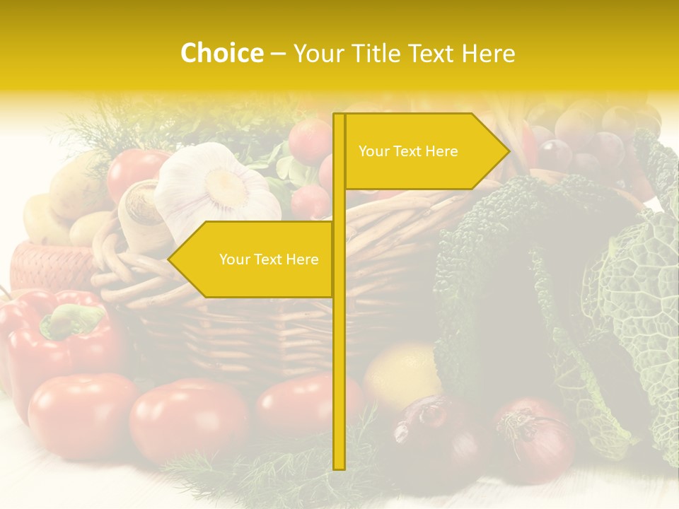 Basket Diet Fresh PowerPoint Template