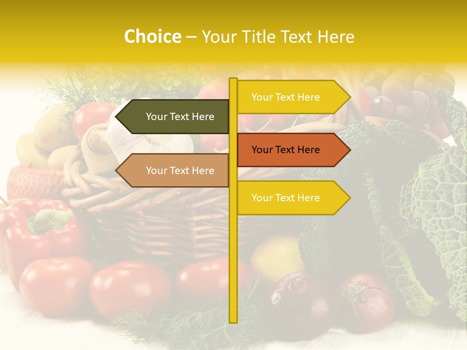 Basket Diet Fresh PowerPoint Template