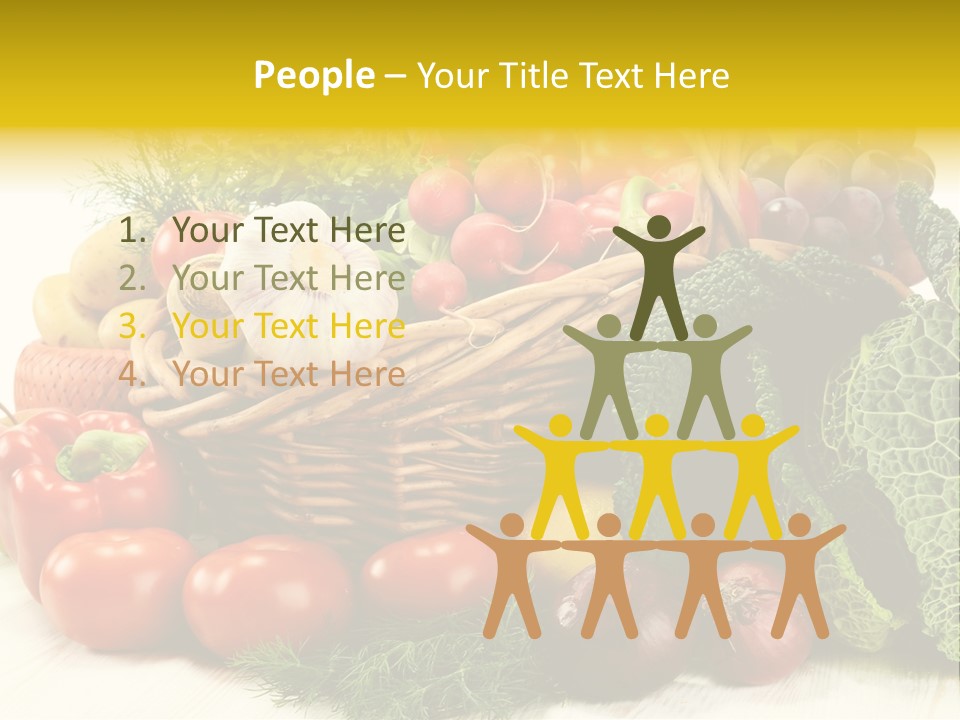 Basket Diet Fresh PowerPoint Template