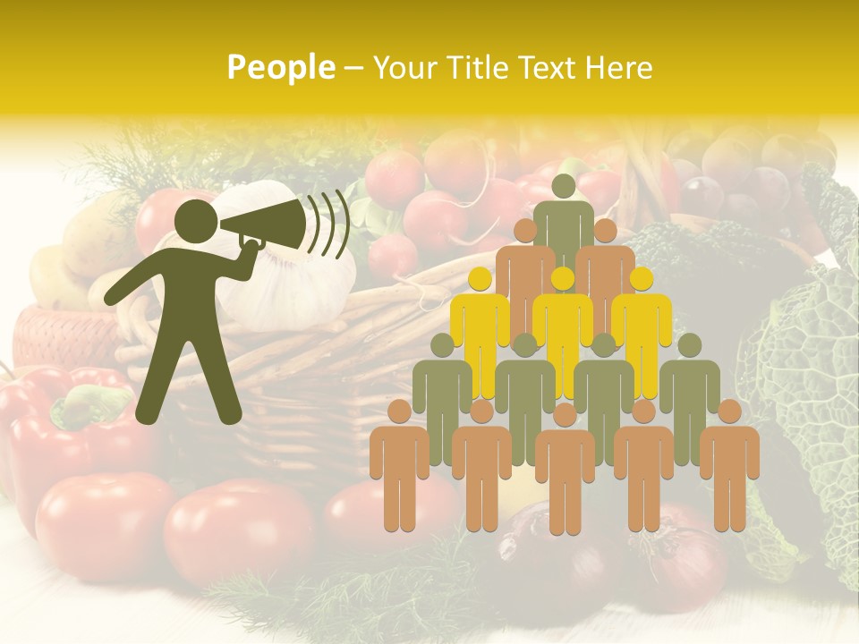 Basket Diet Fresh PowerPoint Template