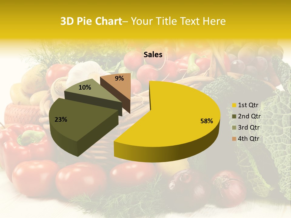 Basket Diet Fresh PowerPoint Template