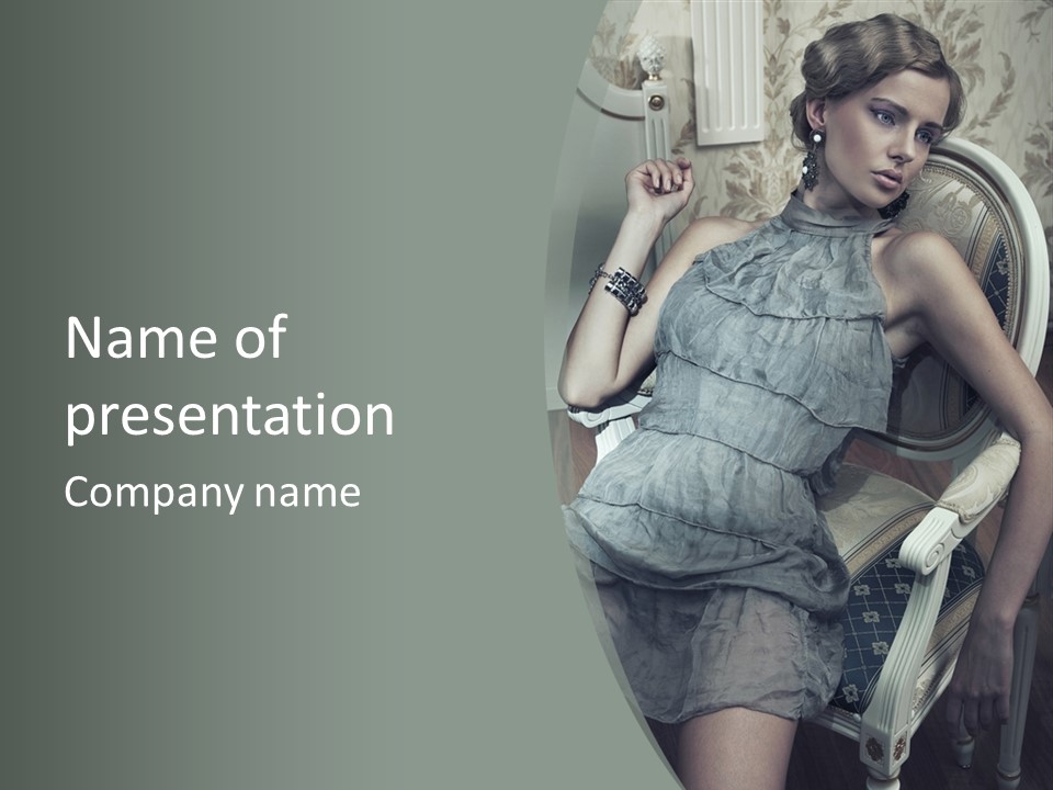 Expression Woman Model PowerPoint Template