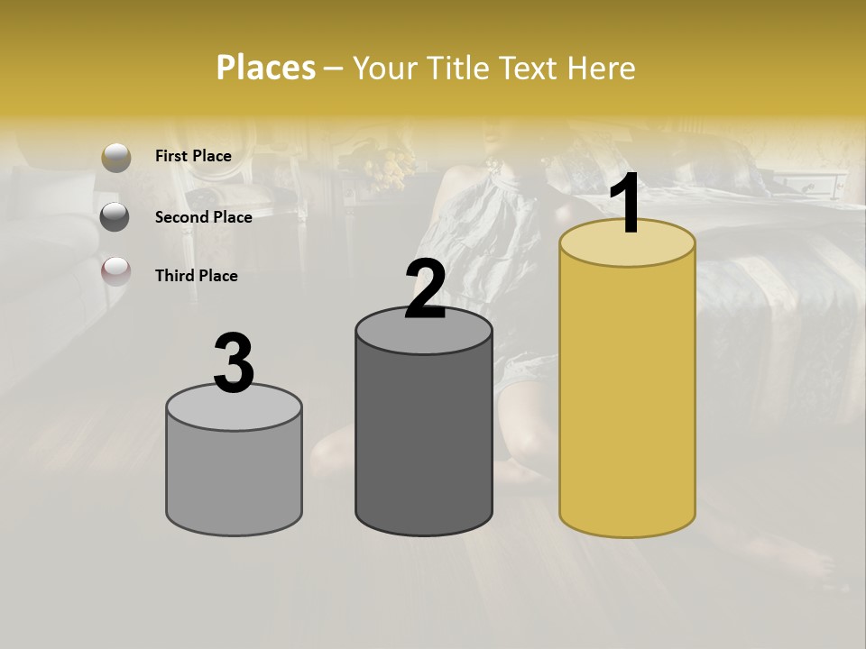 Female Armchair Lips PowerPoint Template