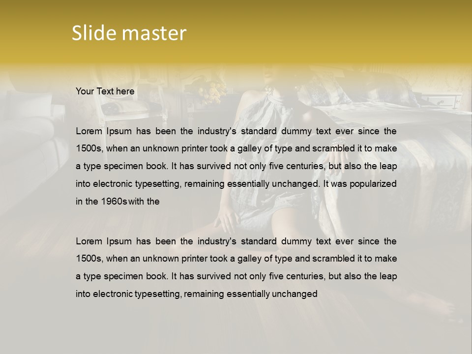 Female Armchair Lips PowerPoint Template