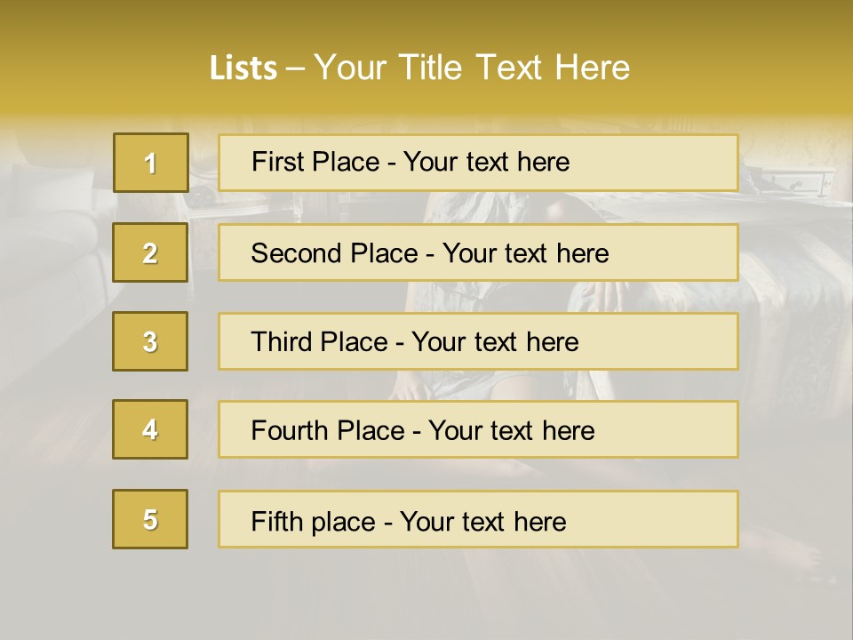 Female Armchair Lips PowerPoint Template