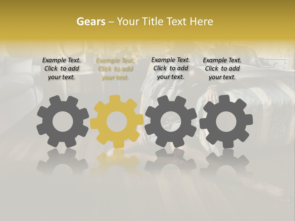 Female Armchair Lips PowerPoint Template