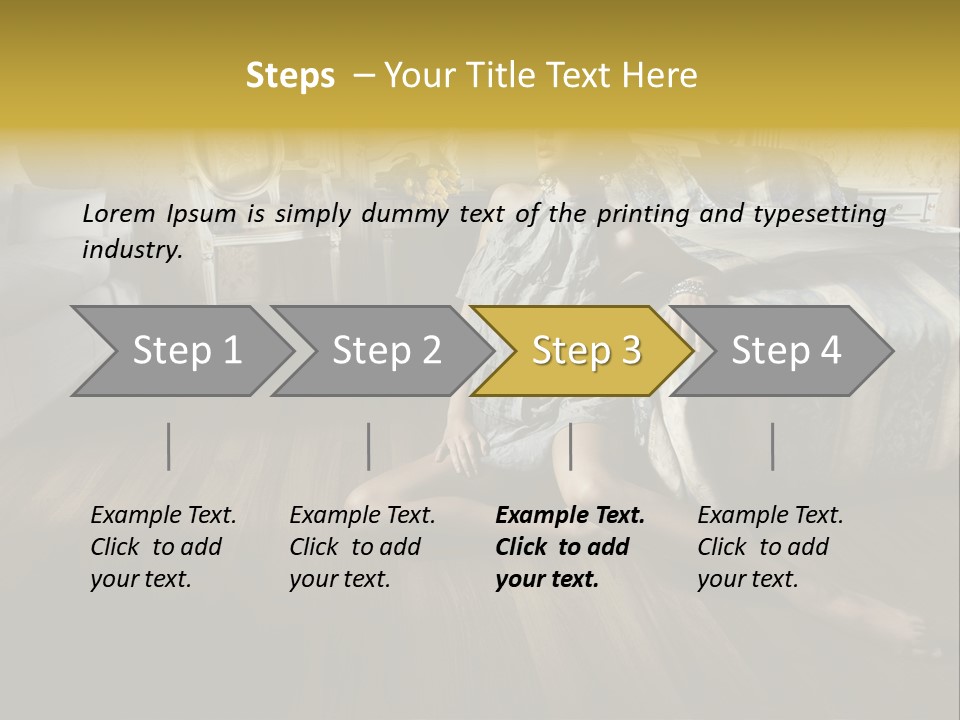 Female Armchair Lips PowerPoint Template