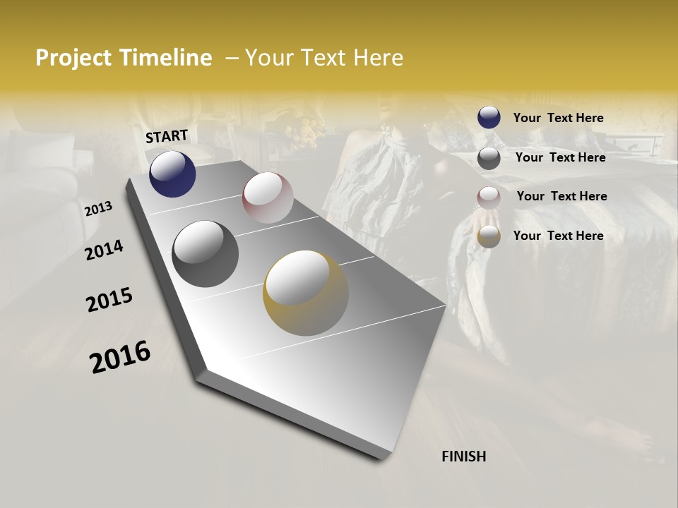 Female Armchair Lips PowerPoint Template