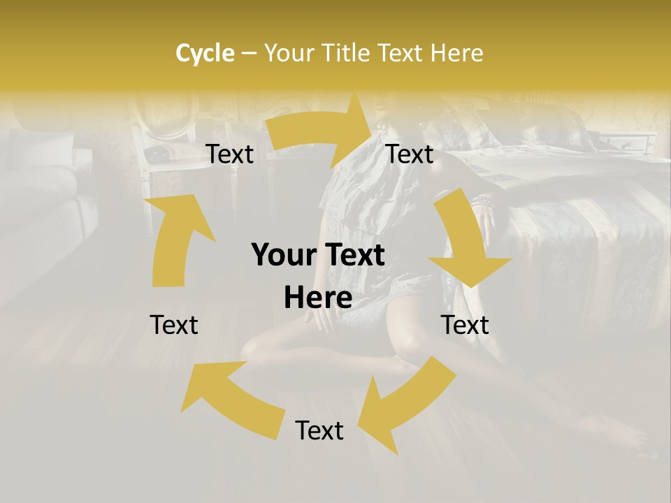 Female Armchair Lips PowerPoint Template