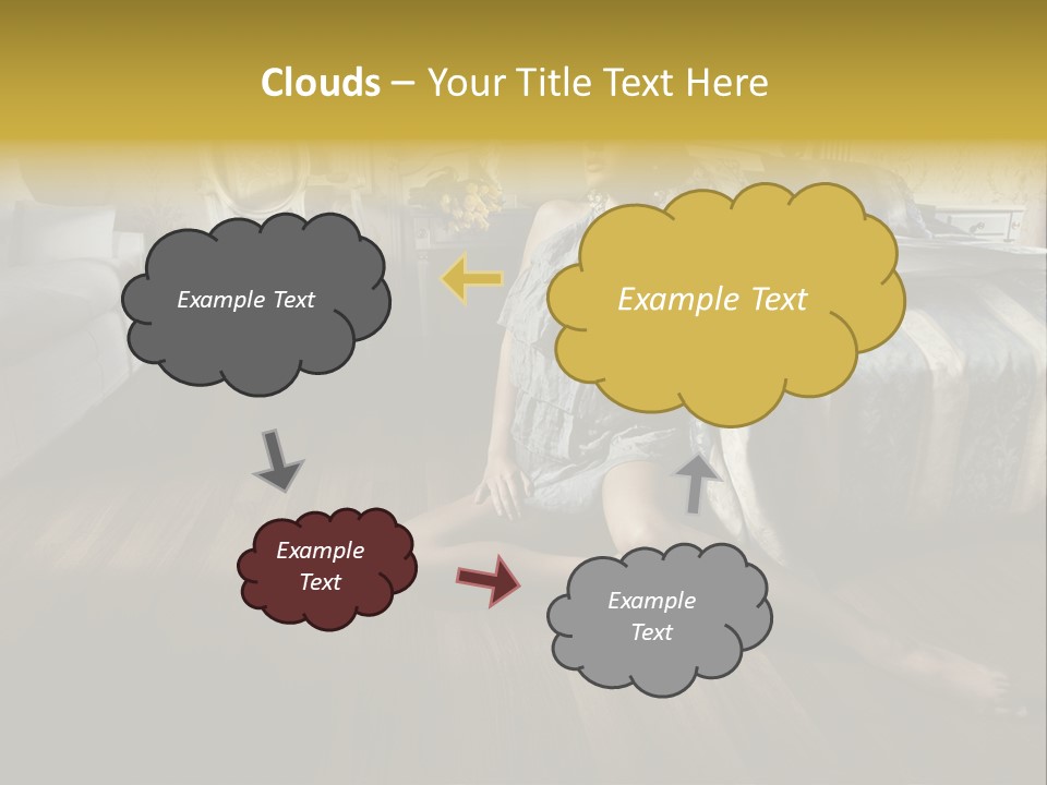 Female Armchair Lips PowerPoint Template