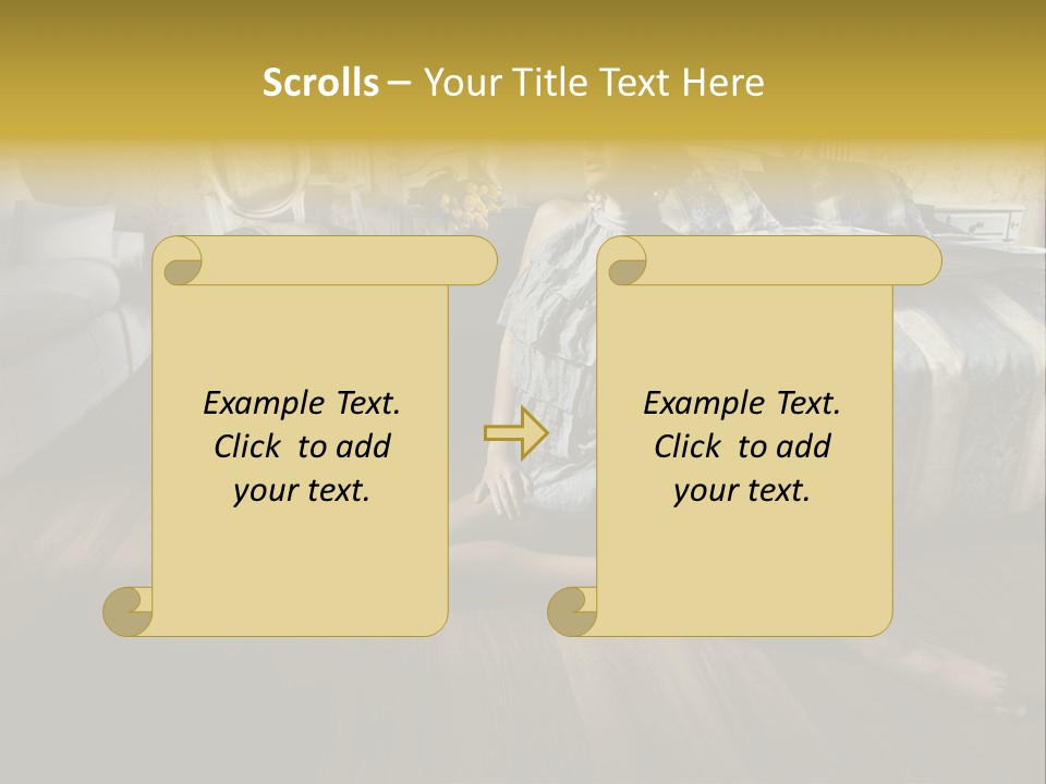 Female Armchair Lips PowerPoint Template