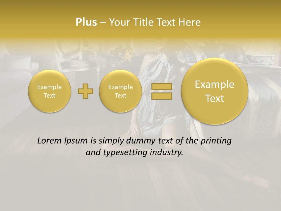 Female Armchair Lips PowerPoint Template