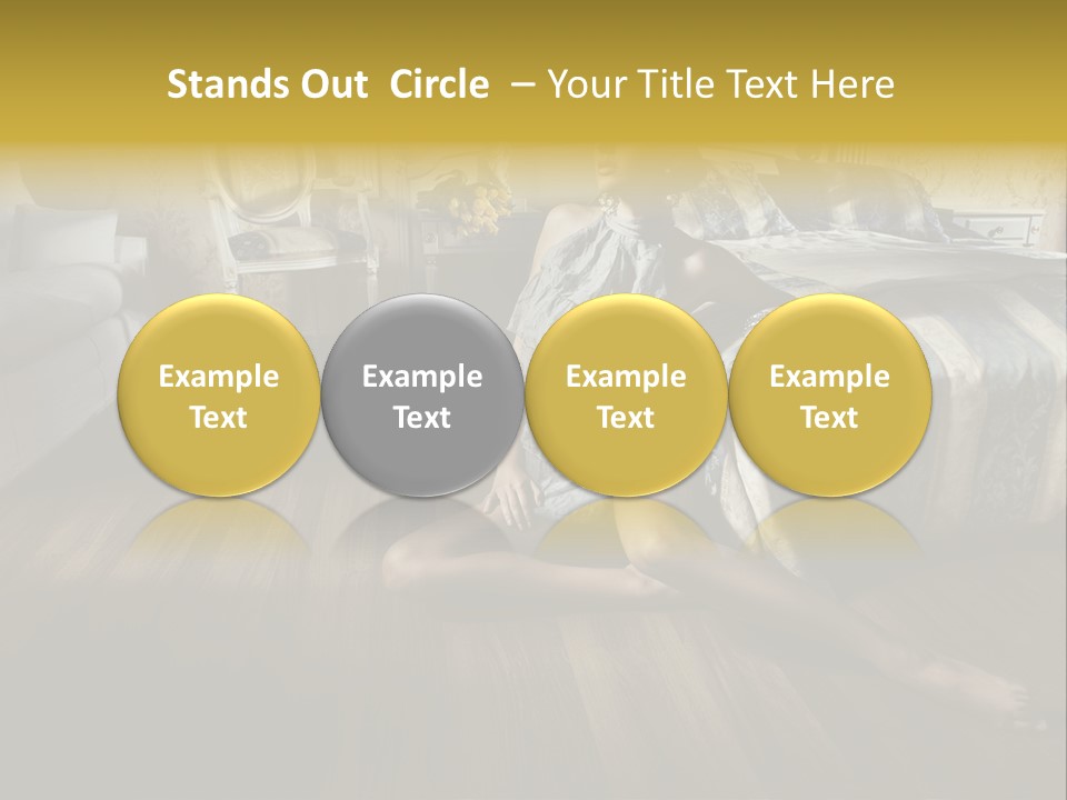 Female Armchair Lips PowerPoint Template