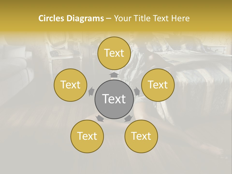 Female Armchair Lips PowerPoint Template